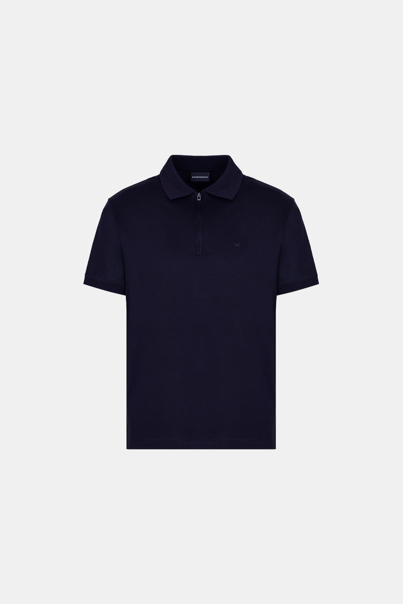 Lyocell-blend Zip Polo