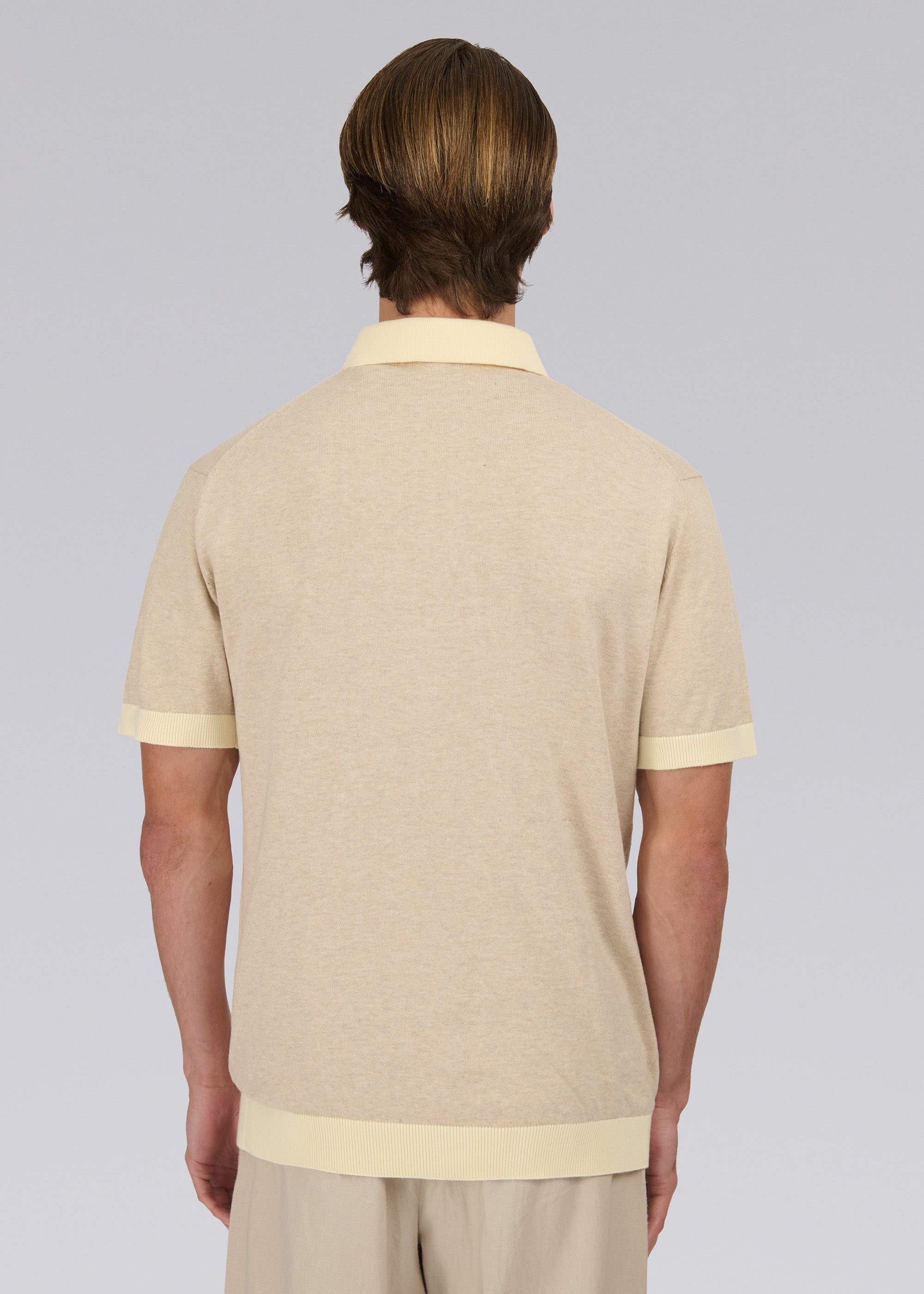 3 Button Knitted Polo Shirt