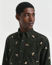 Embroidered Corduroy Shirt