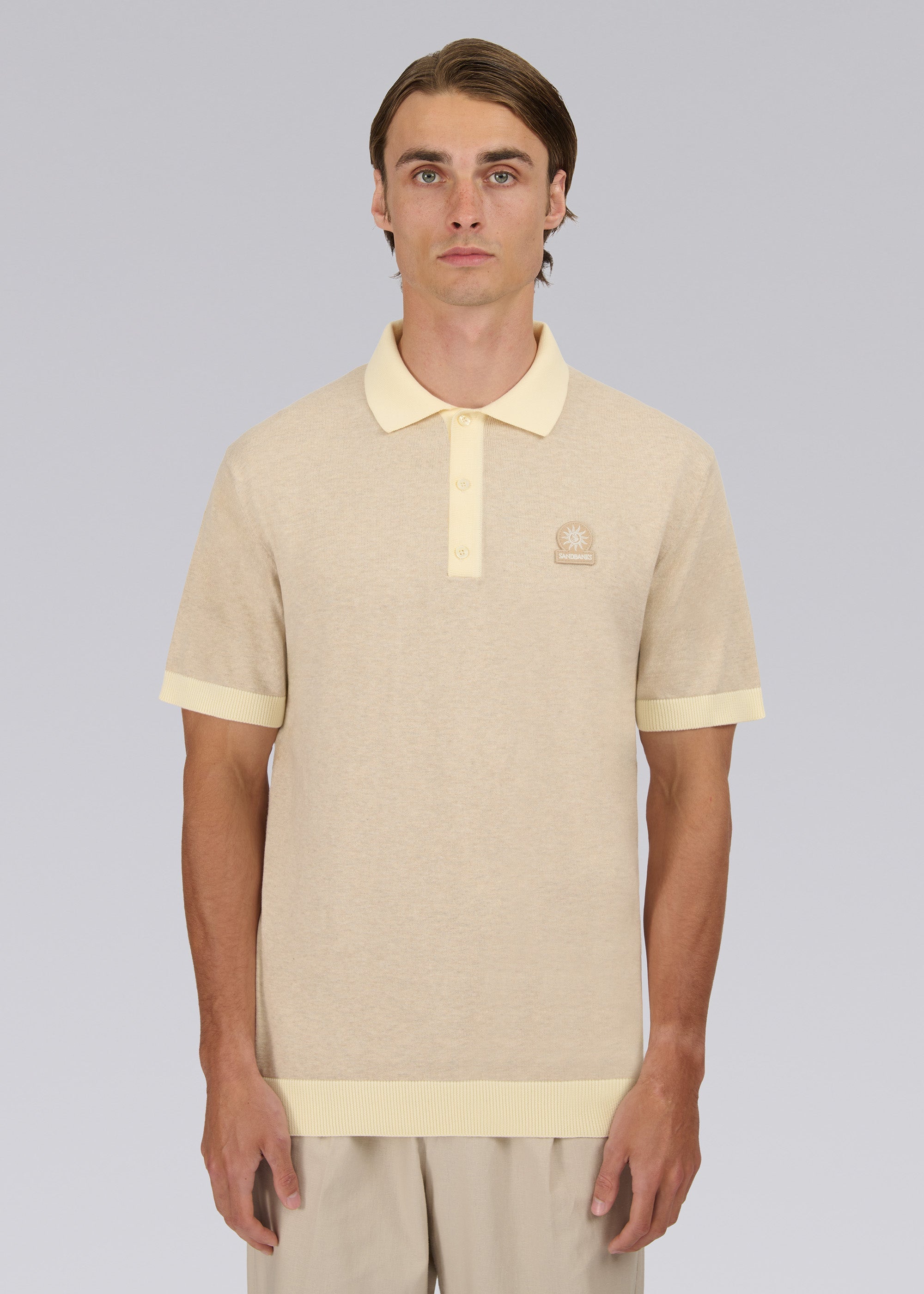 3 Button Knitted Polo Shirt