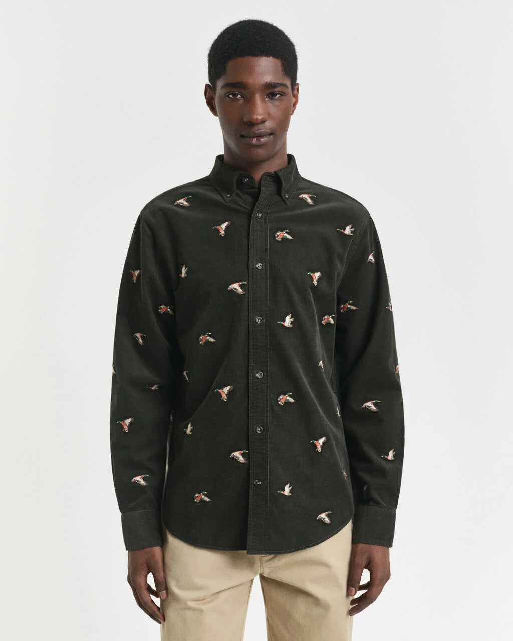 Embroidered Corduroy Shirt