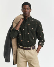 Embroidered Corduroy Shirt