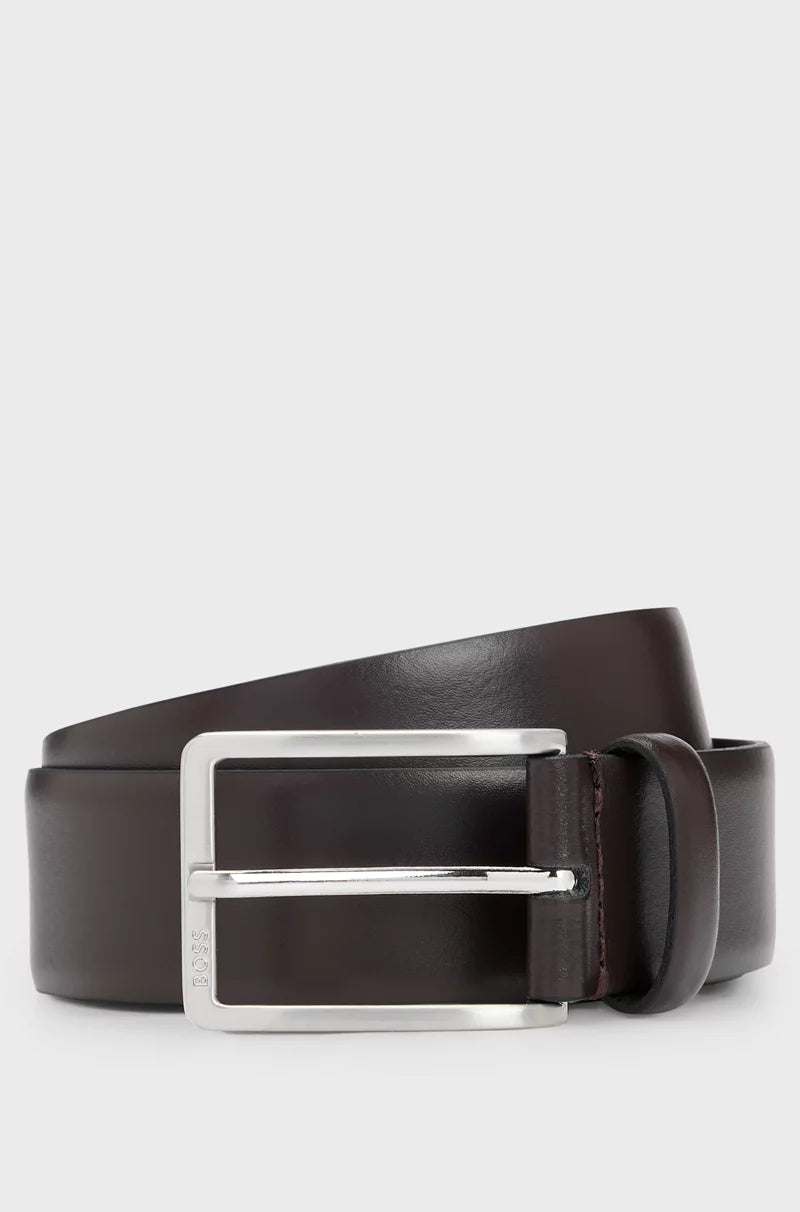 Engraved Logo Leather Belt