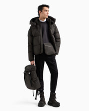 All Over Logo Print Down Jacket