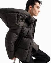 All Over Logo Print Down Jacket