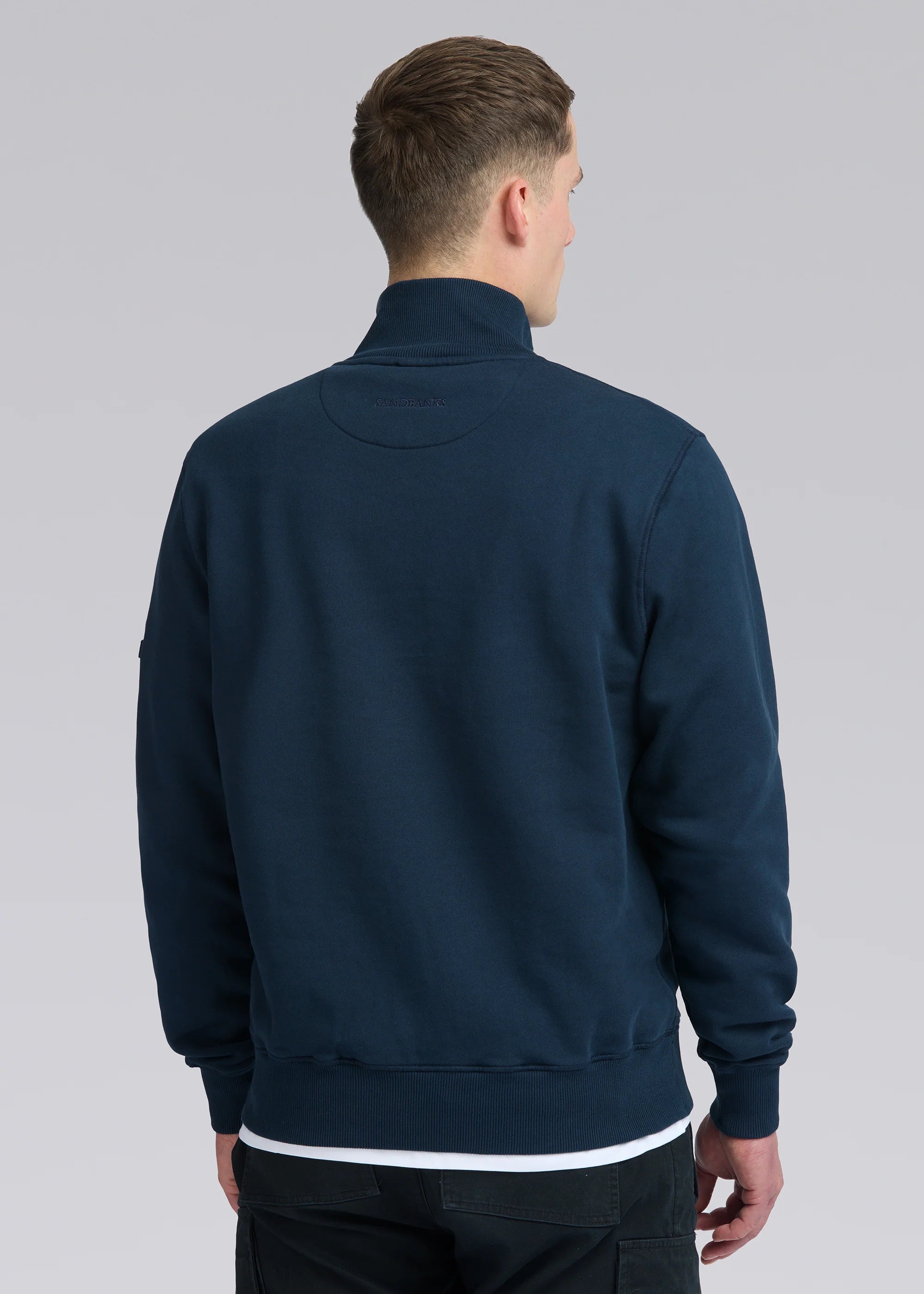 Badge Logo Quarter Zip Sweatshirt