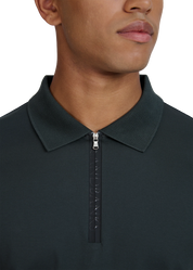 Long Sleeve Silicone Zip Polo Shirt