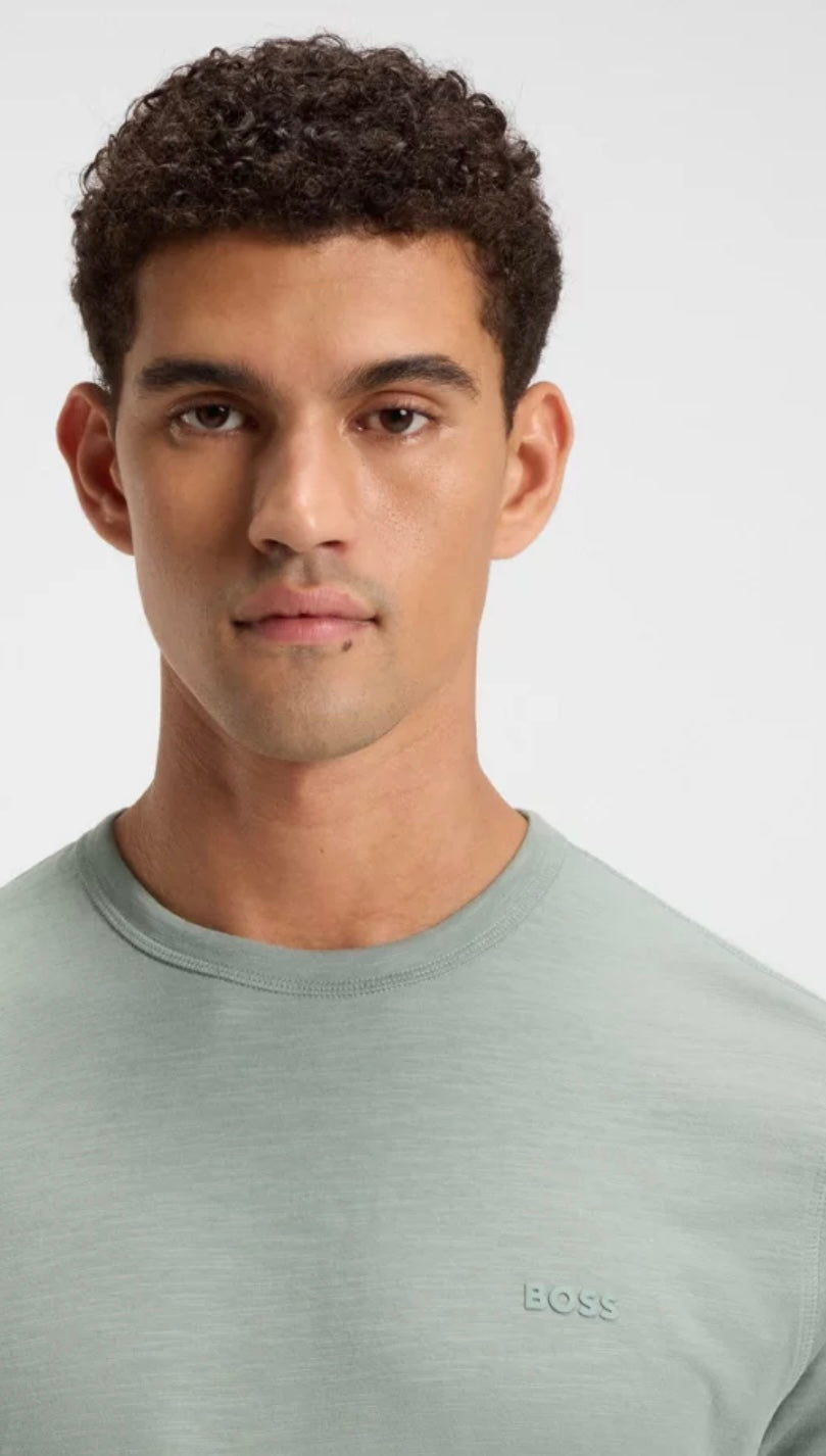 Slub-Cotton T-Shirt With Logo Detail