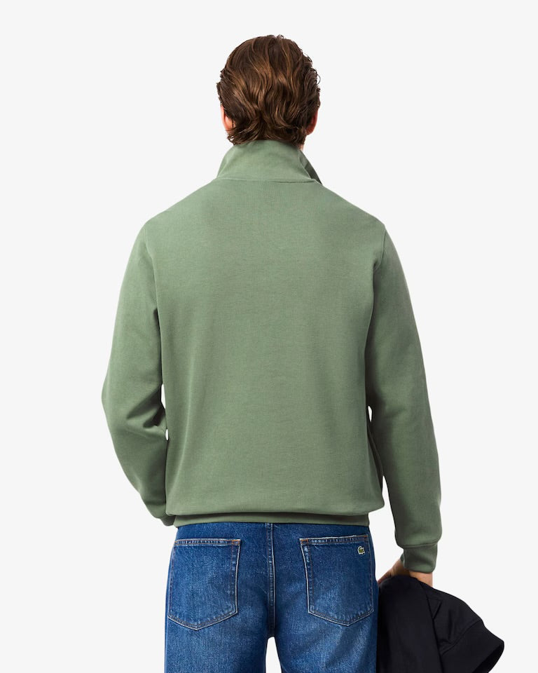 Zip Up High Neck Interlock Sweatshirt