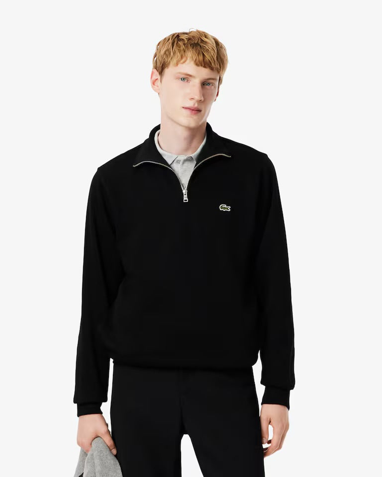Zip-Up High Neck Sweatshirt