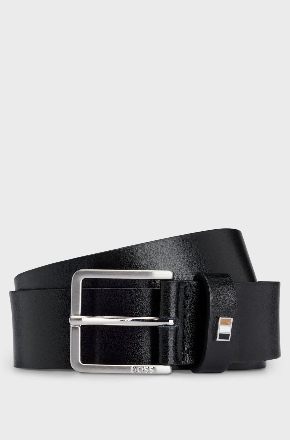 Signature Stripe Logo Leather Belt