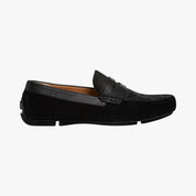 Suede Logo Driving Loafers