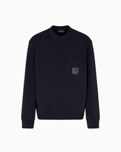 Pocket And Logo Patch Jersey Sweatshirt