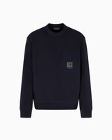 Pocket And Logo Patch Jersey Sweatshirt