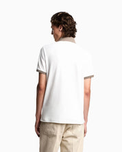 Contrasting Knit Trim Piqué Polo