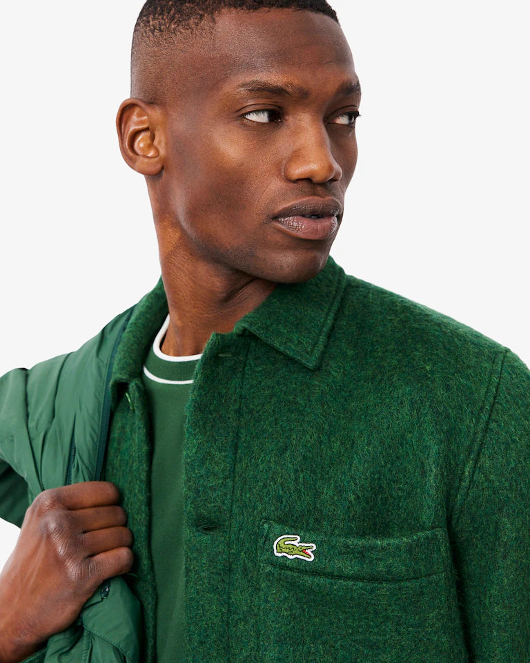 Wool Blend Felt Overshirt
