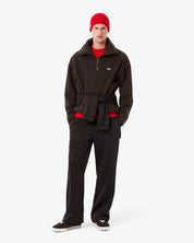 High Zipped Neck Polar Fleece Sweatshirt