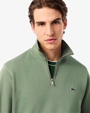 Zip Up High Neck Interlock Sweatshirt