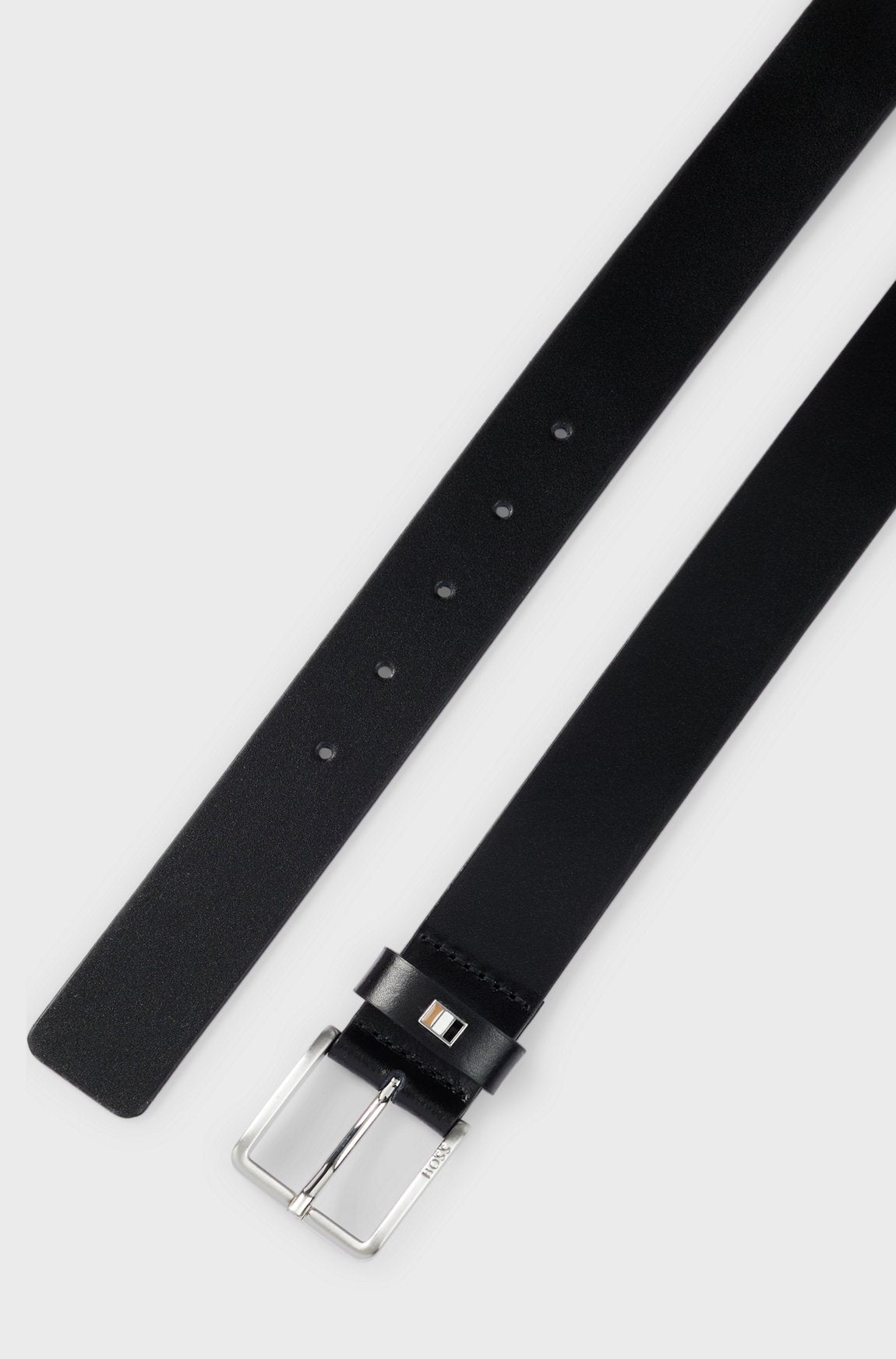 Signature Stripe Logo Leather Belt