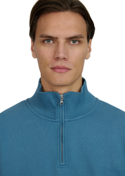 Sandbanks Badge Logo Quarter Zip Sweatshirt