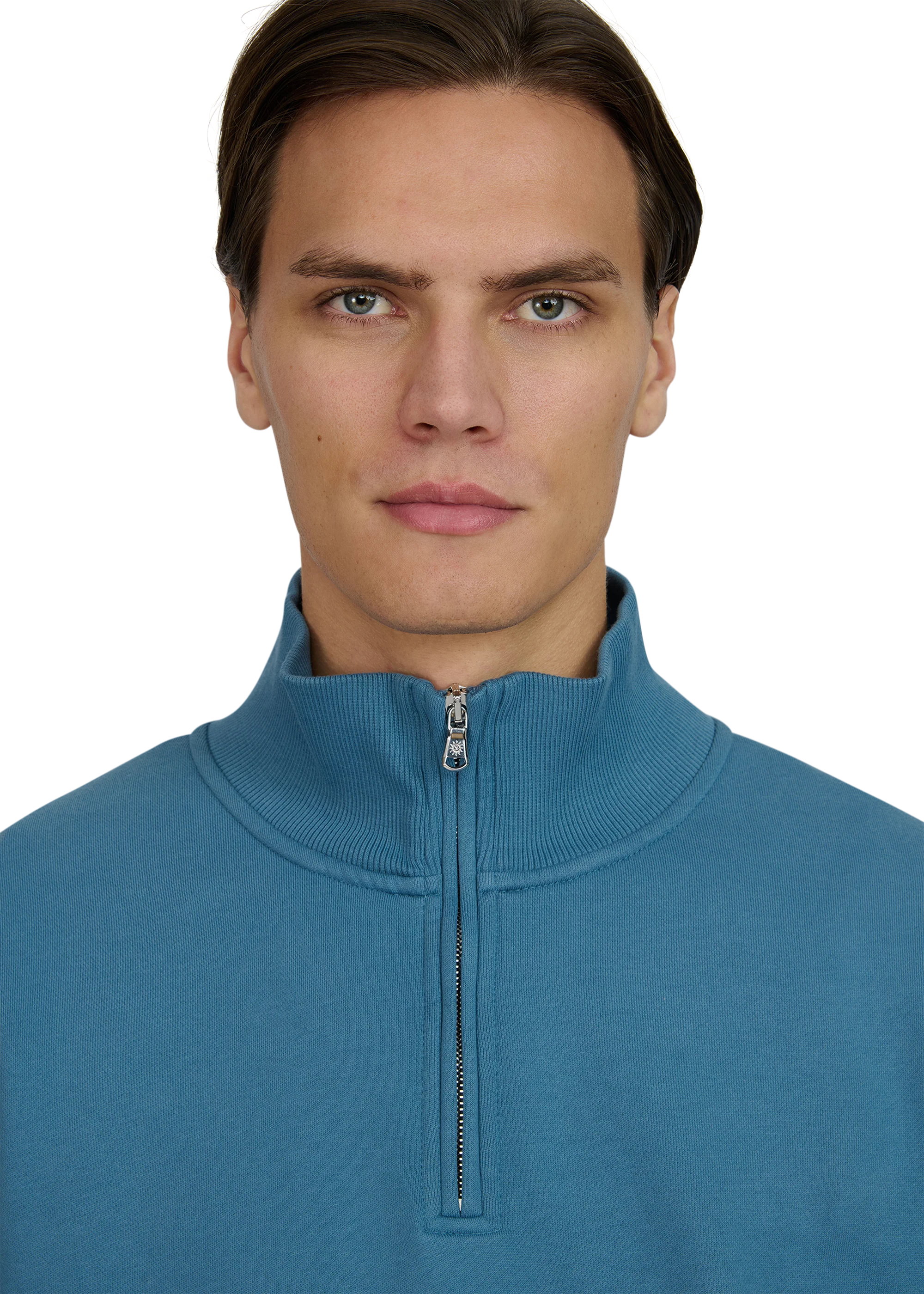 Sandbanks Badge Logo Quarter Zip Sweatshirt