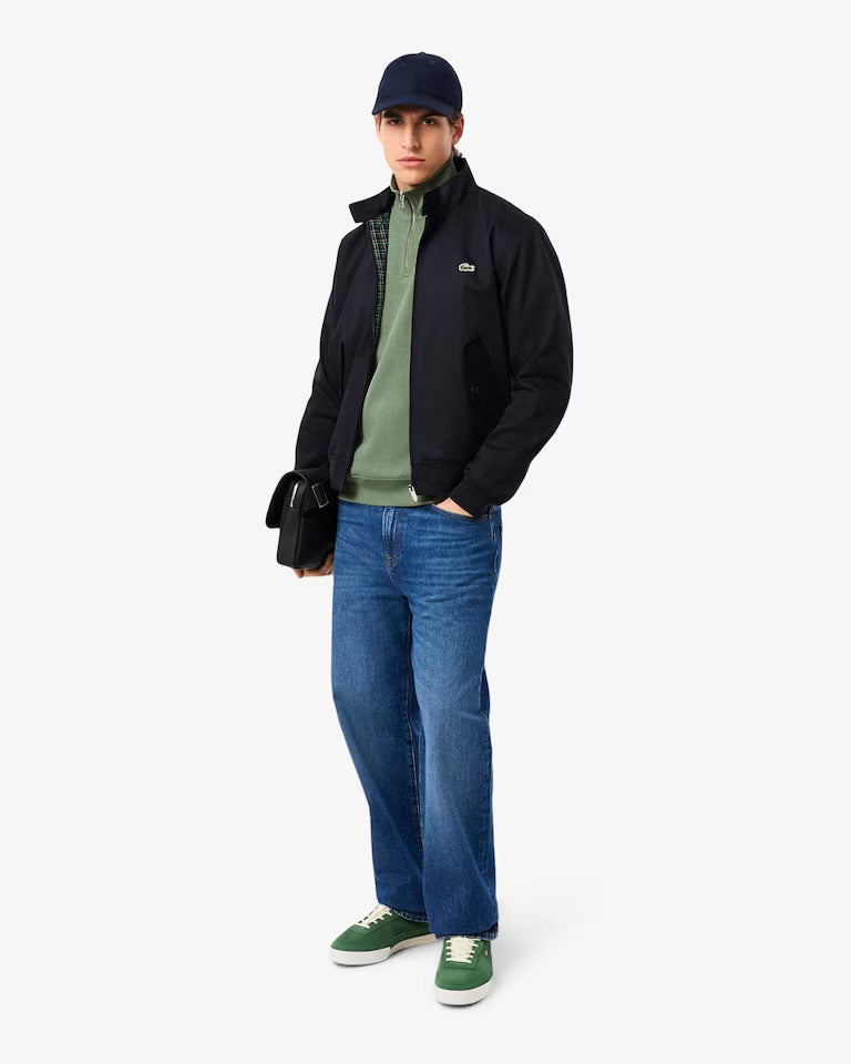 Zip Up High Neck Interlock Sweatshirt