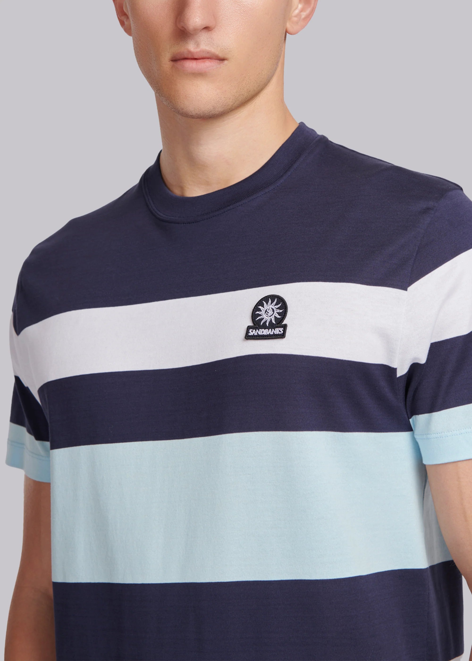 Mercerised Stripe T-Shirt