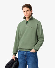 Zip Up High Neck Interlock Sweatshirt