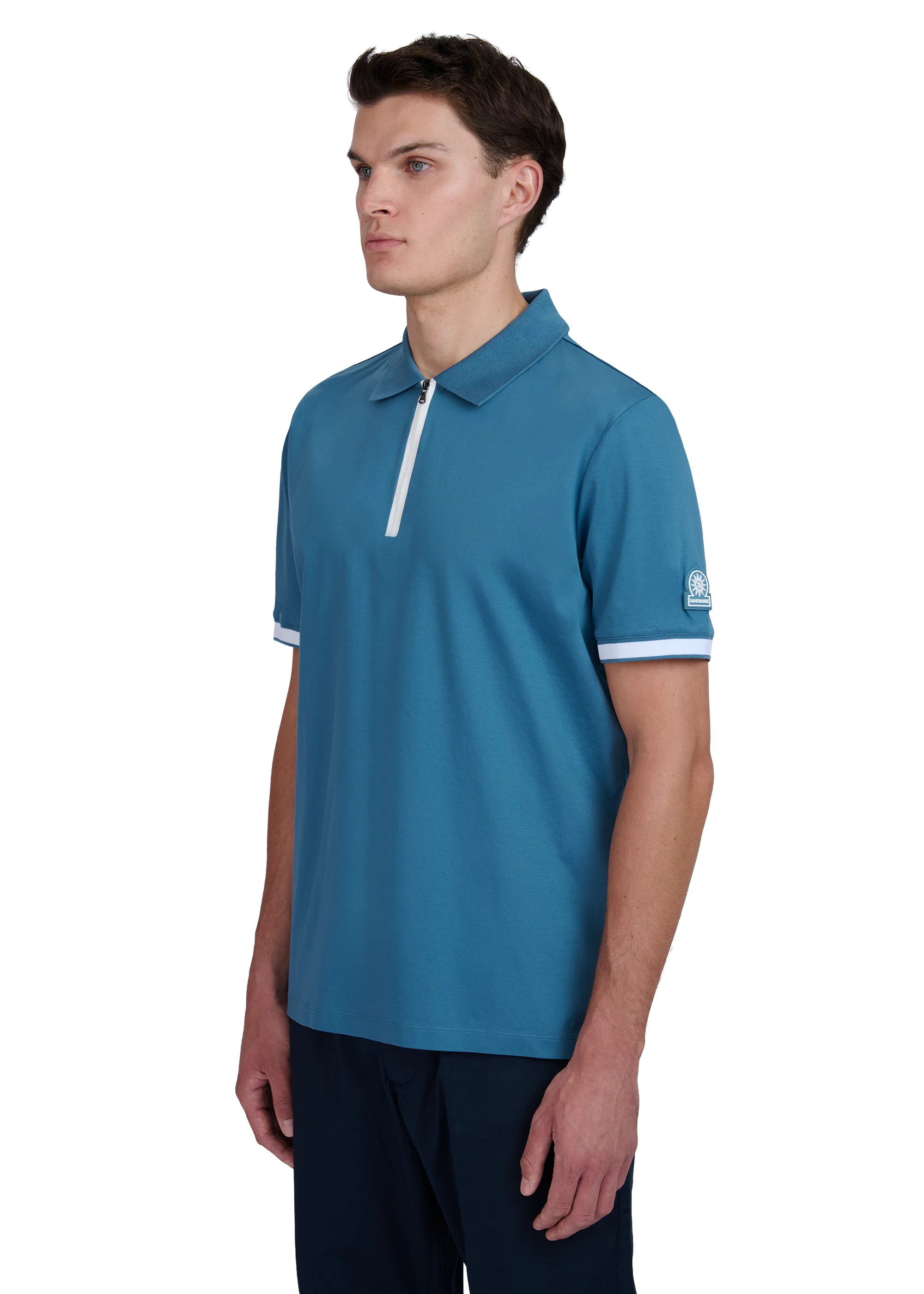 Sandbanks Silicone Zip Polo Shirt
