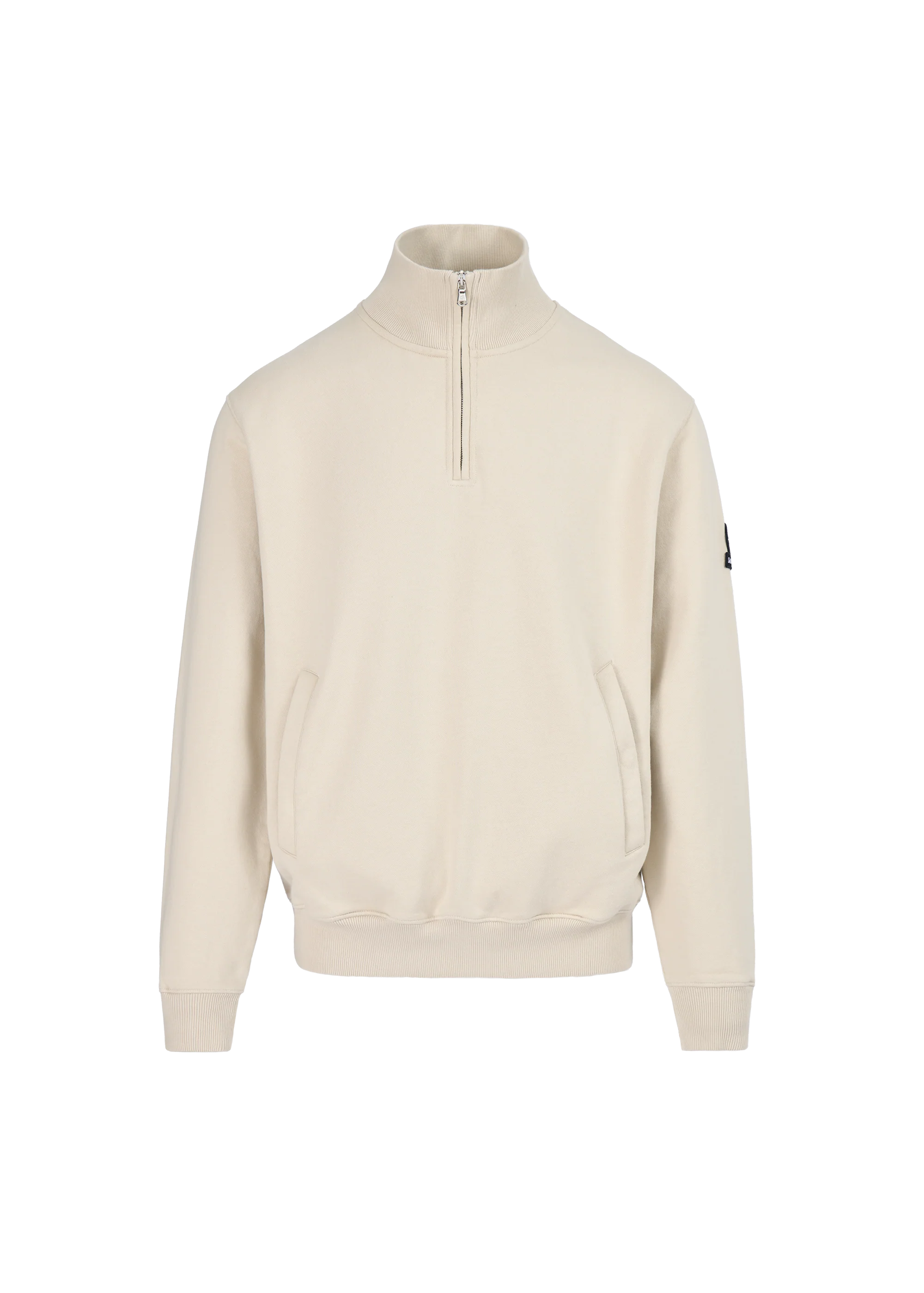Sandbanks Badge Logo Quarter Zip Sweatshirt