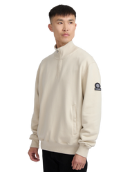 Sandbanks Badge Logo Quarter Zip Sweatshirt