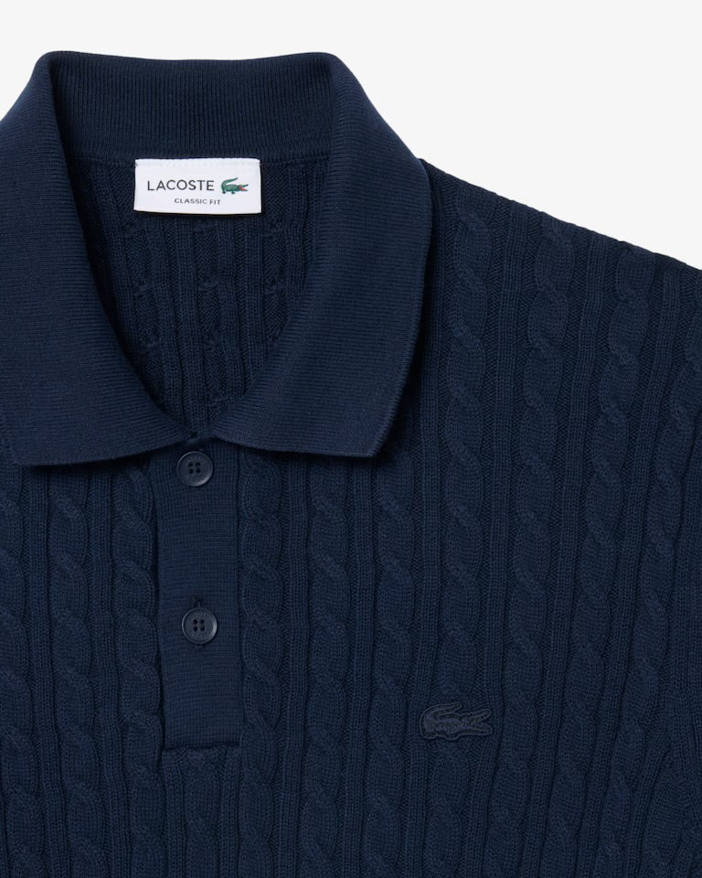 Lacoste Cable Knit Polo Shirt