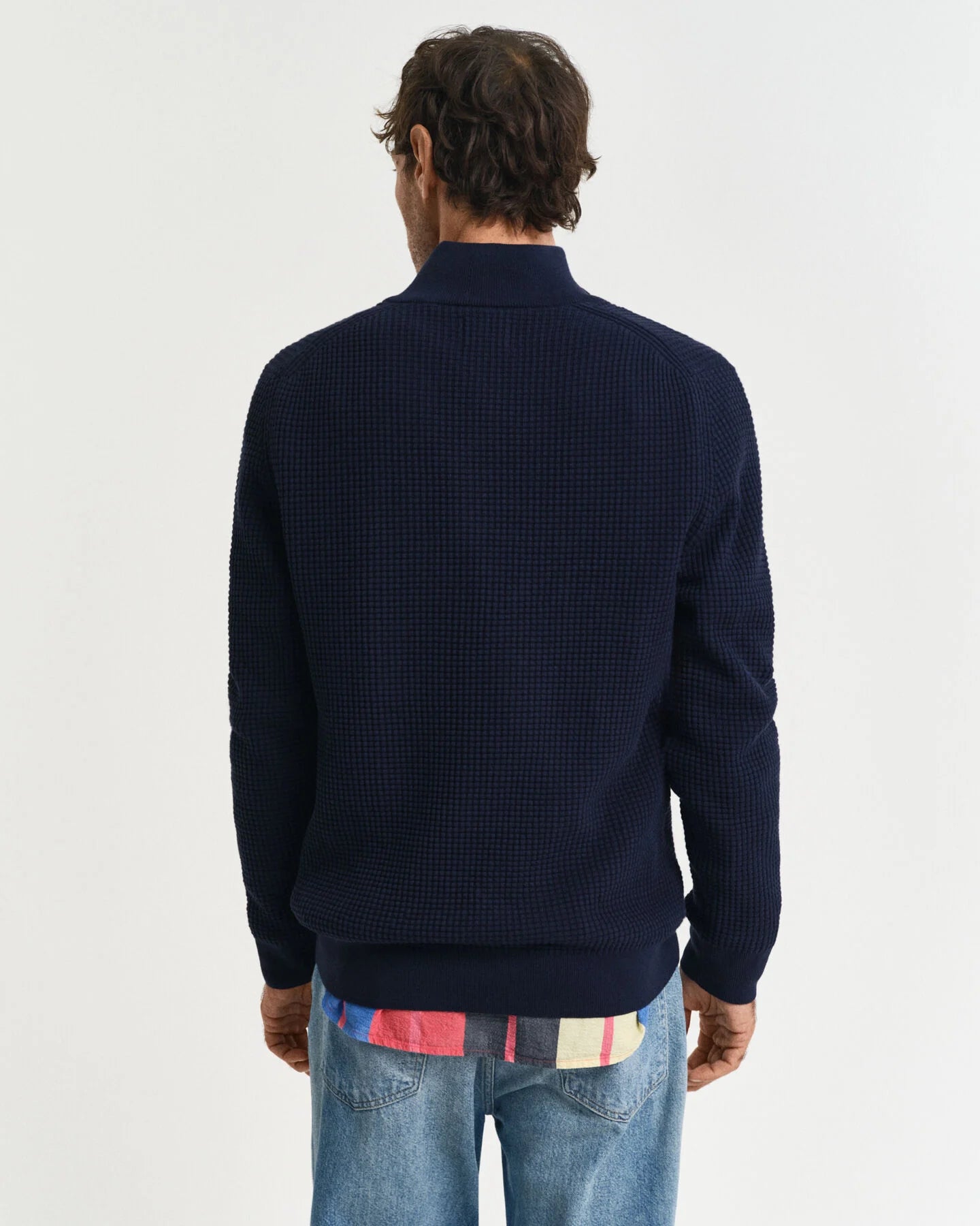Textured Half Zip Sweater