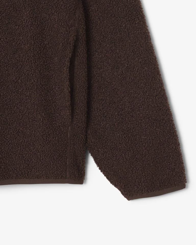 High Zipped Neck Polar Fleece Sweatshirt