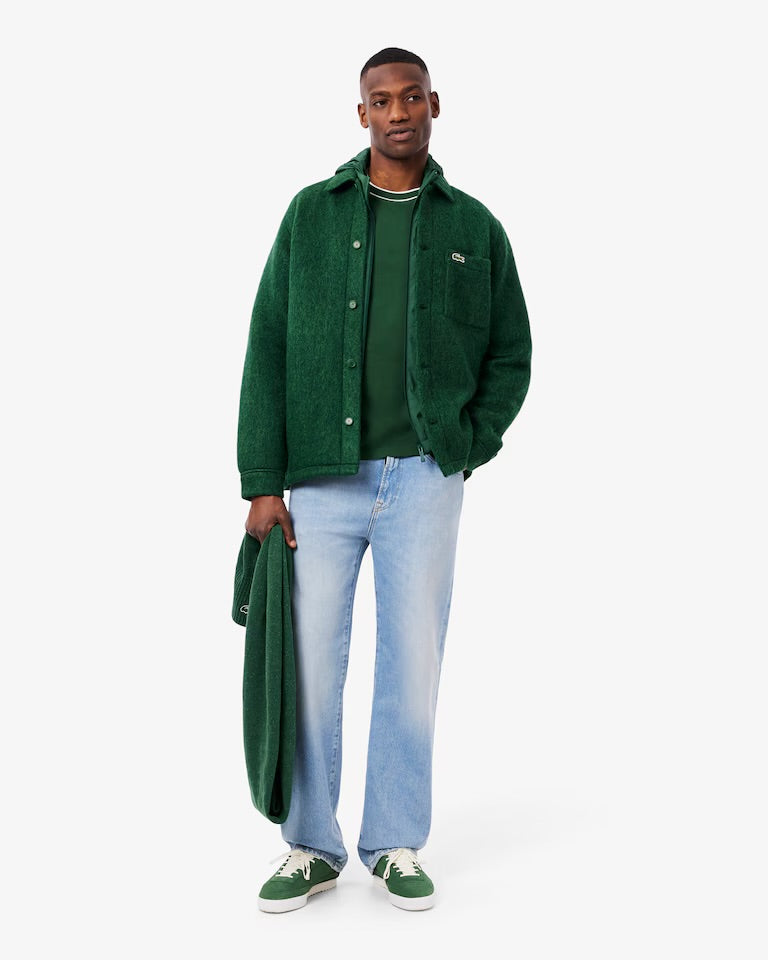 Wool Blend Felt Overshirt