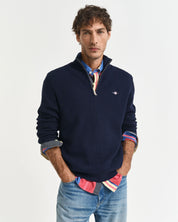 Textured Half Zip Sweater