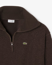 High Zipped Neck Polar Fleece Sweatshirt