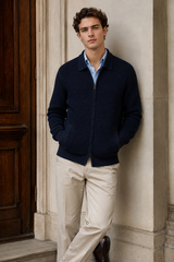 GANT Knitted Zip Polo Cardigan