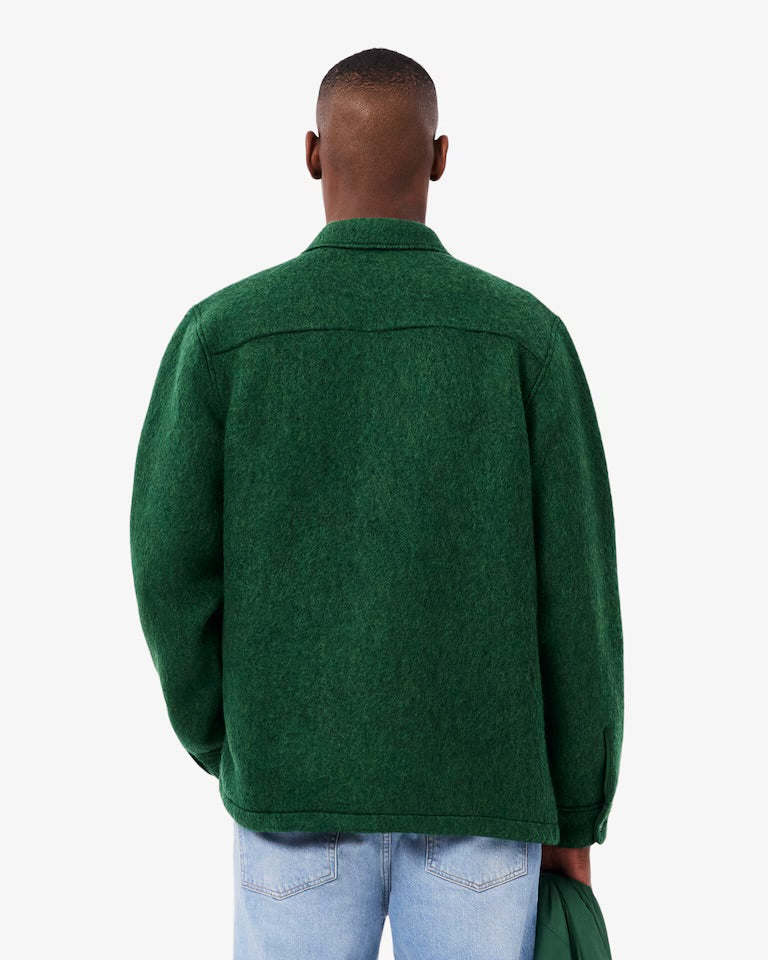 Wool Blend Felt Overshirt
