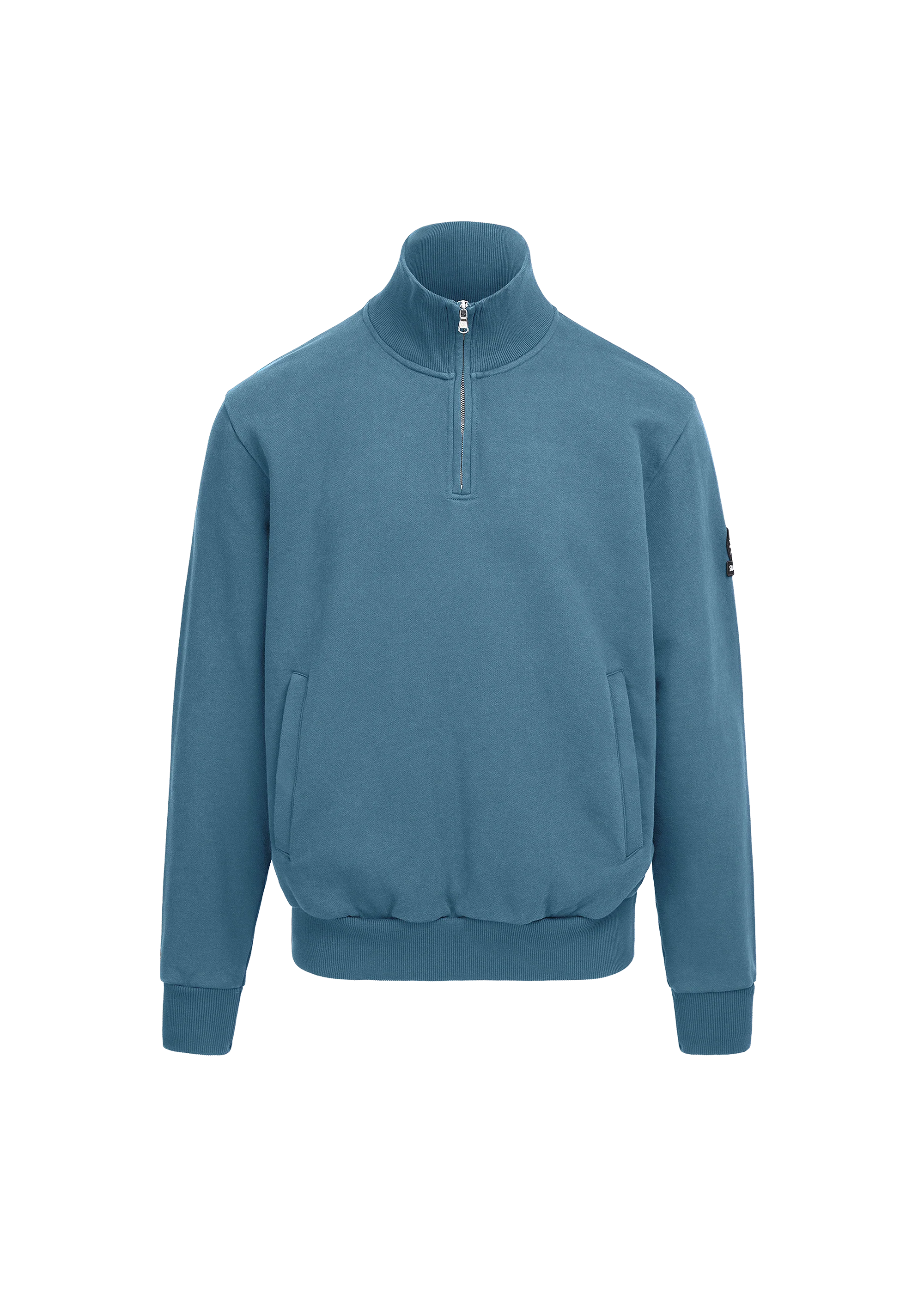 Sandbanks Badge Logo Quarter Zip Sweatshirt