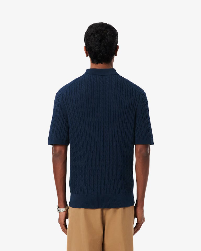 Lacoste Cable Knit Polo Shirt