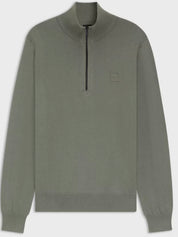 Zip Neck Sweater In Cotton And Cashmere