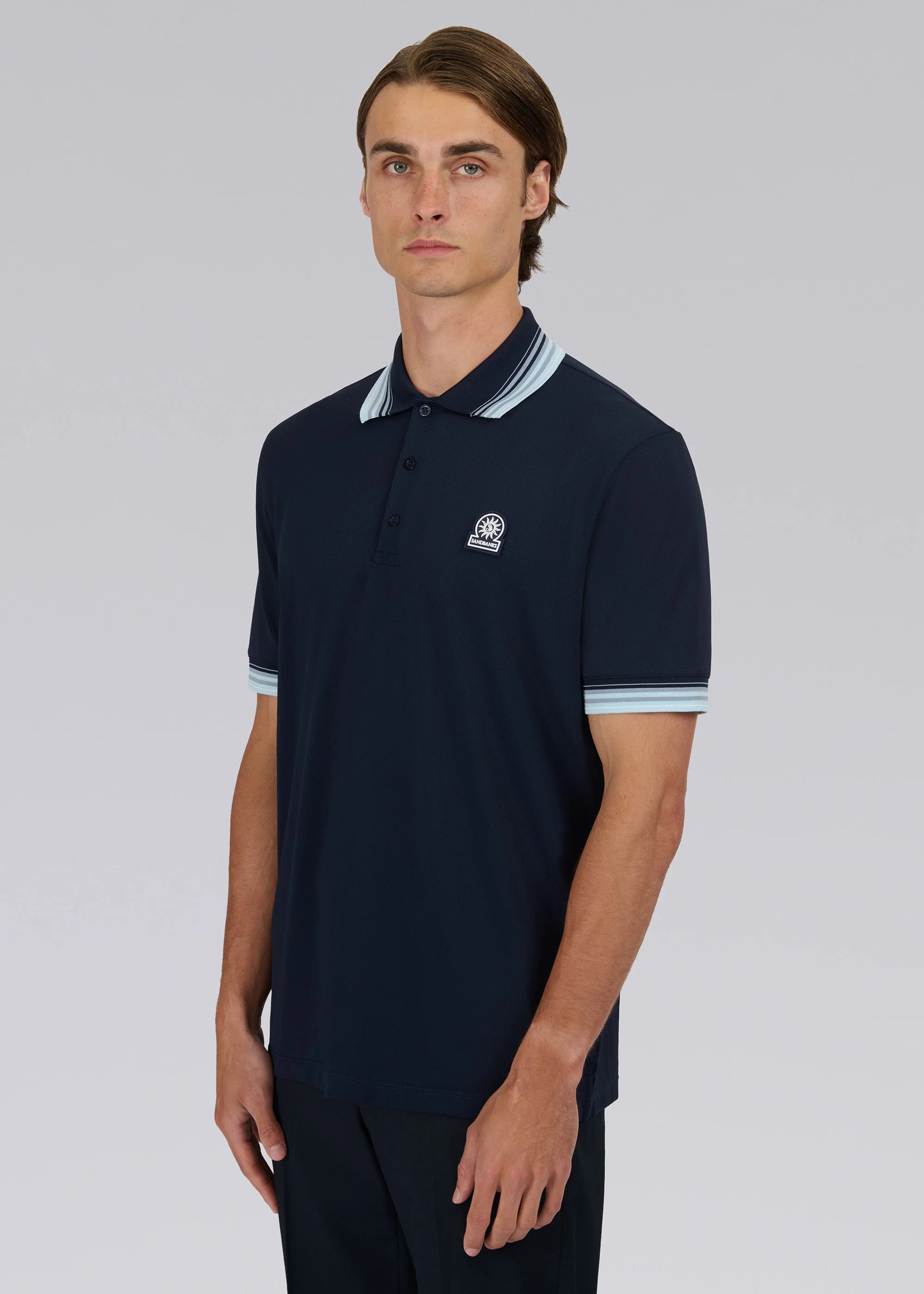 Gradient Rib Polo Shirt