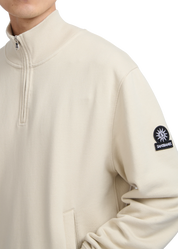 Sandbanks Badge Logo Quarter Zip Sweatshirt