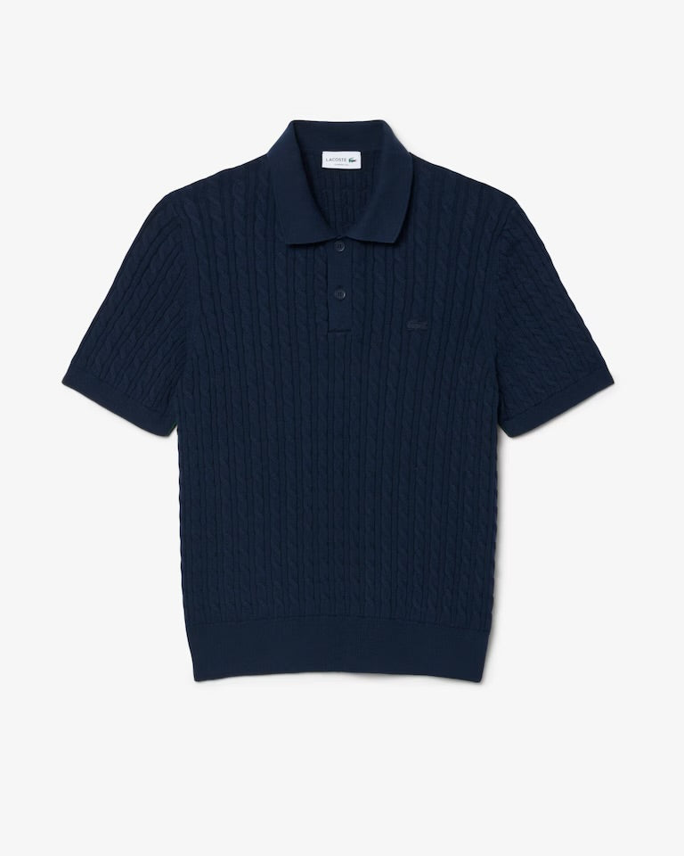 Lacoste Cable Knit Polo Shirt