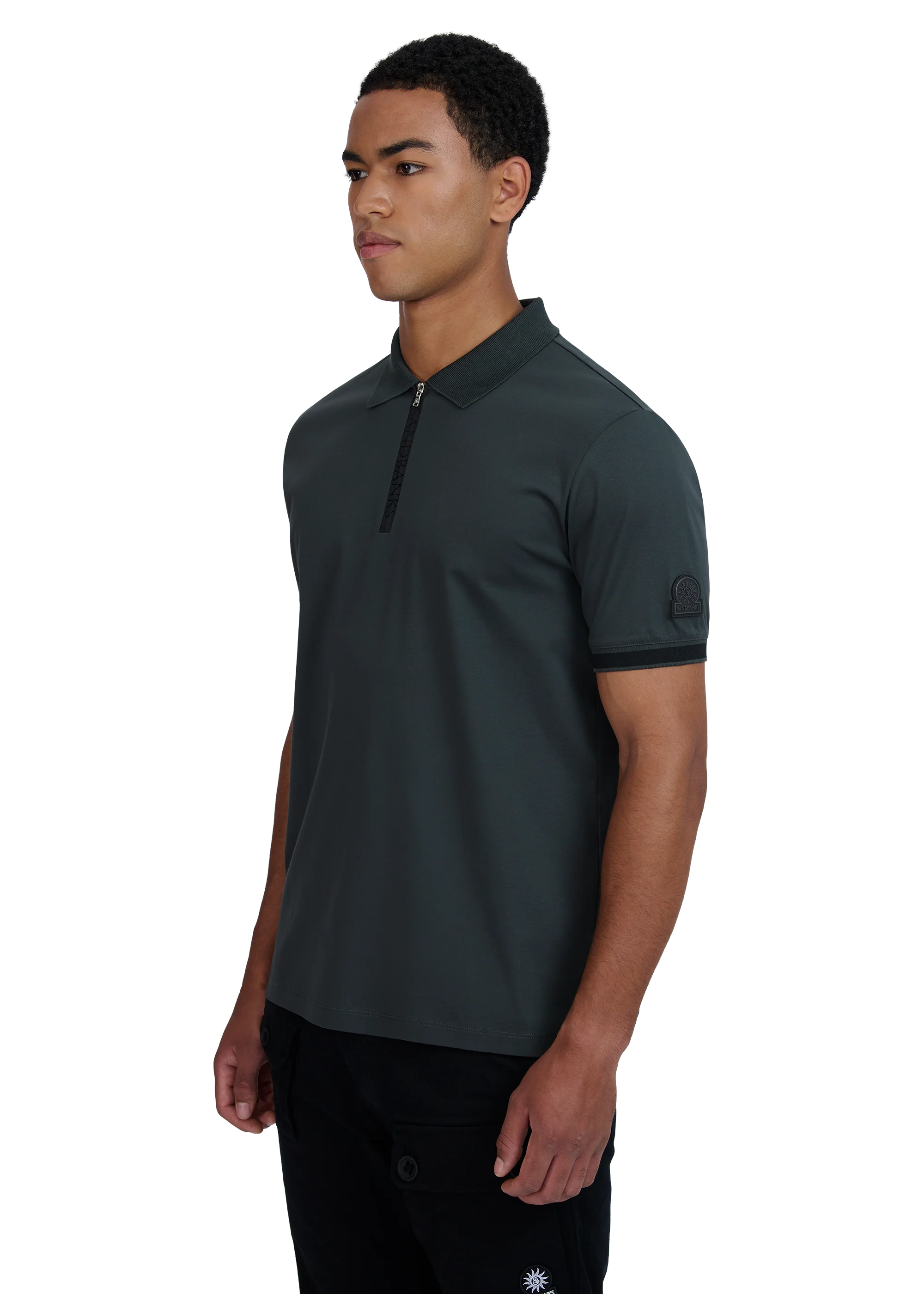 Sandbanks Silicone Zip Polo Shirt