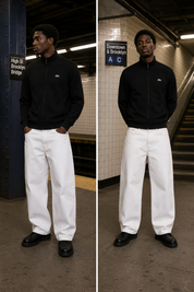 Zip-Up High Neck Fleece Sweeatshirt