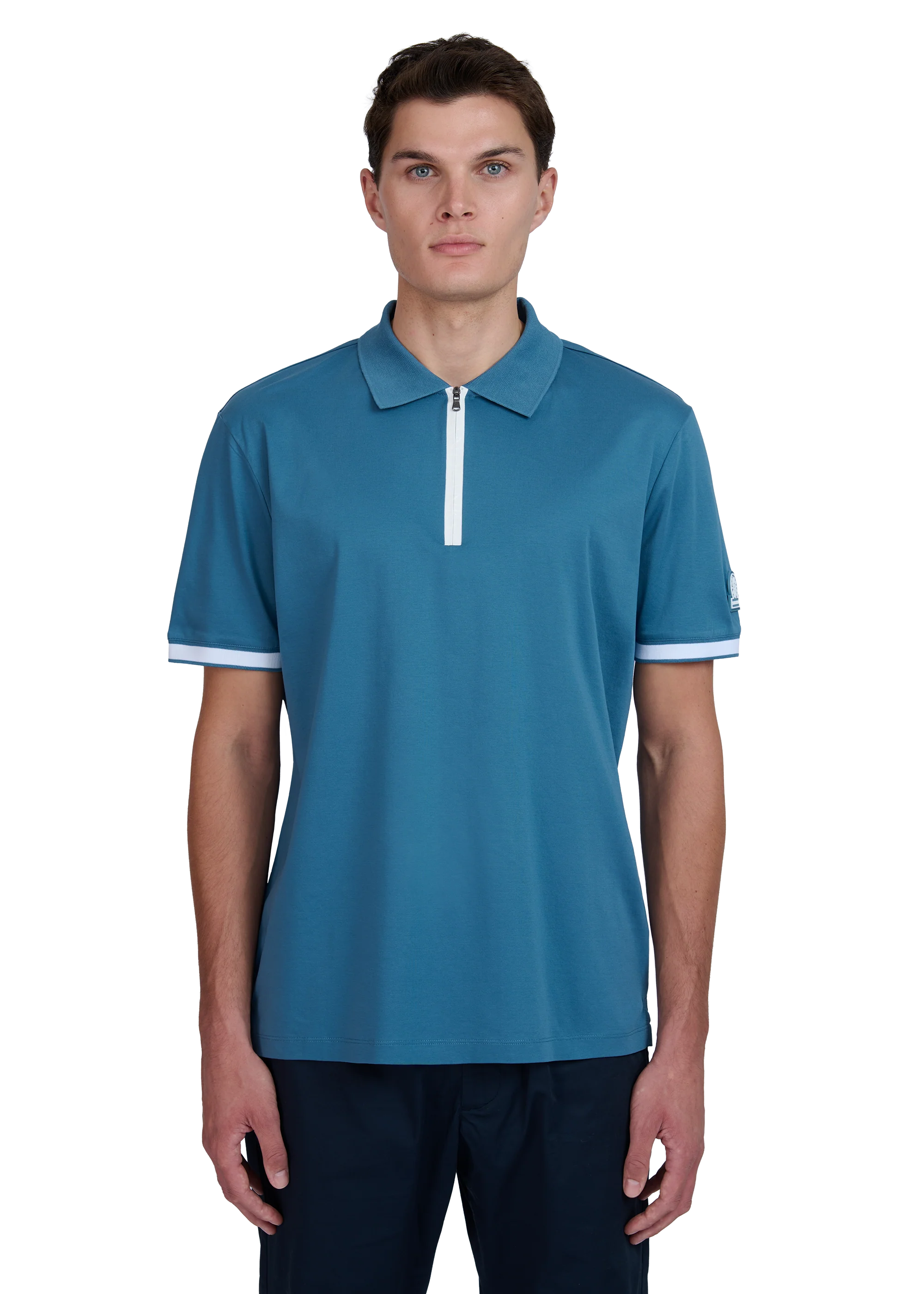 Sandbanks Silicone Zip Polo Shirt