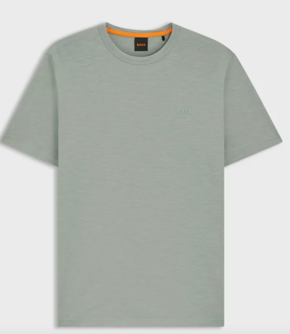 Slub-Cotton T-Shirt With Logo Detail