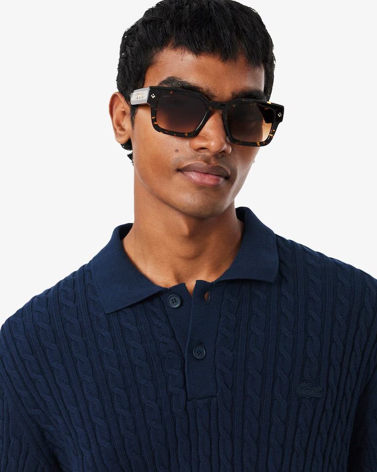 Lacoste Cable Knit Polo Shirt